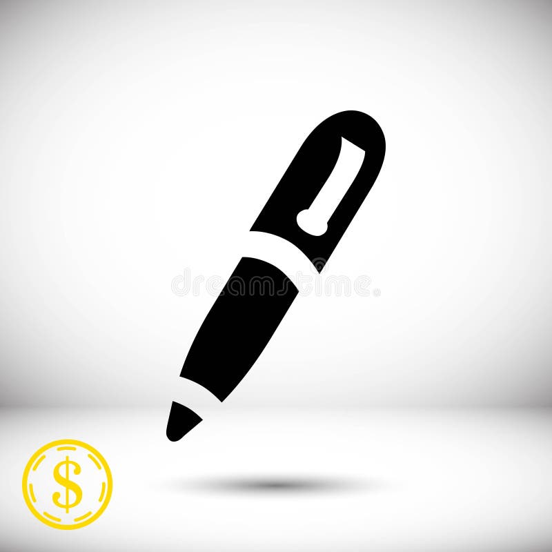 Pen icon stock vector illustration flat design stock illustration
