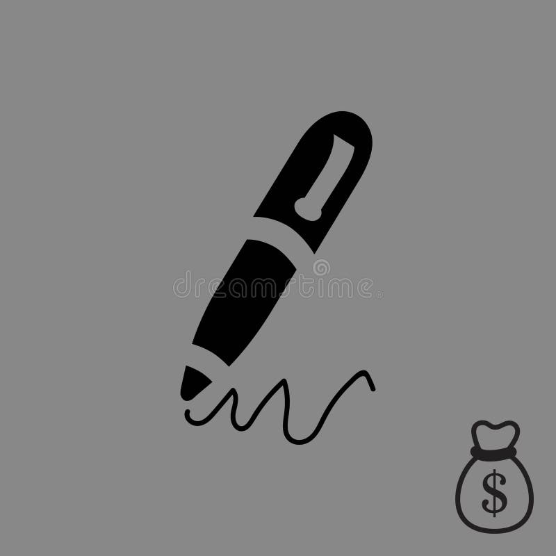 Pen icon stock vector illustration flat design royalty free illustration