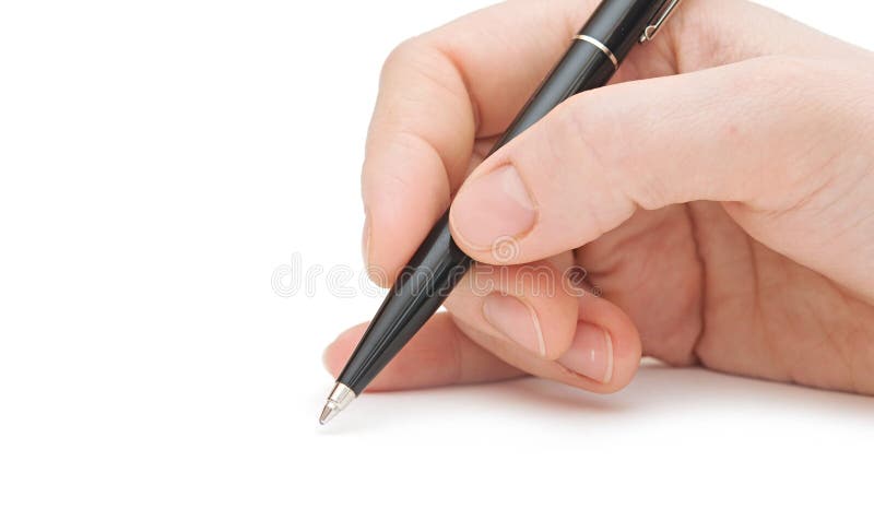 Pen in the man s hand