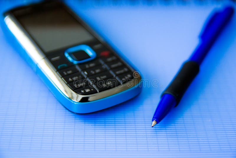Pen and mobile phone stock image. Image of phone, close 3279173