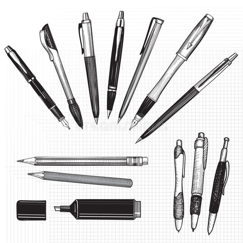 Pens Stock Illustrations – 14,106 Pens Stock Illustrations, Vectors &  Clipart - Dreamstime