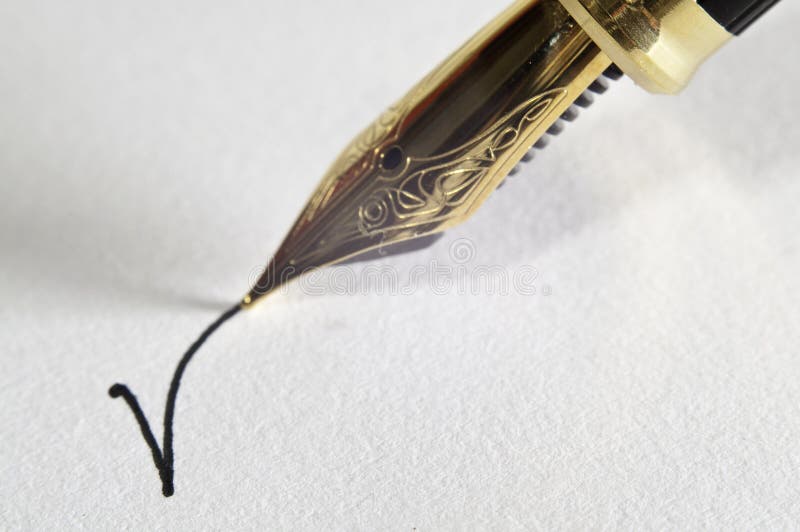 The pen and the signature stock image. Image of society 16839579