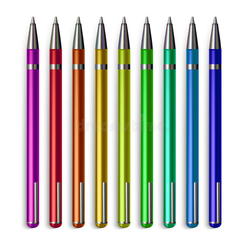 Pen Stationery Set Vector Büro, das Metallwerkzeug-Zusatz schreibt Realistische lokalisierte Illustration vektor abbildung Pen Stationery Set Vector Büro, das Metallwerkzeug-Zusatz schreibt Realistische lokalisierte Illustration vektor abbildung