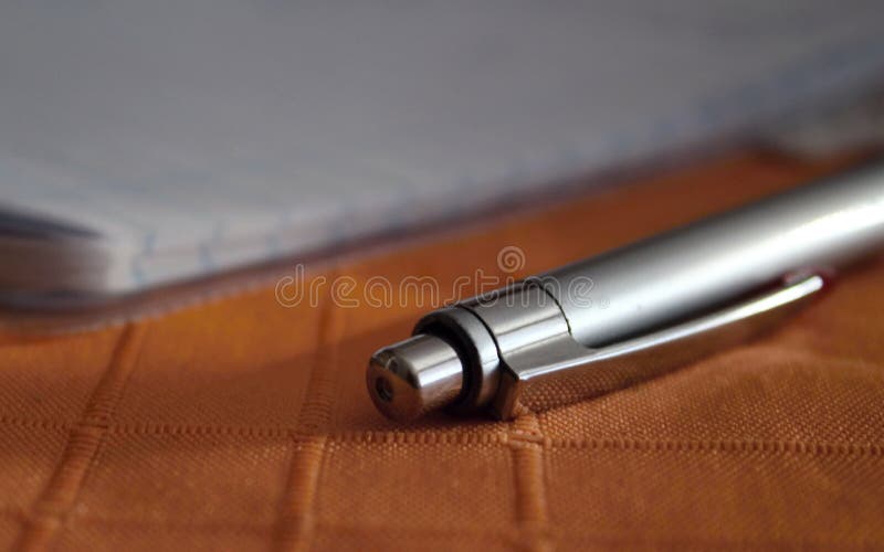 Pen on the table. stock image. Image of object, signature 82012825
