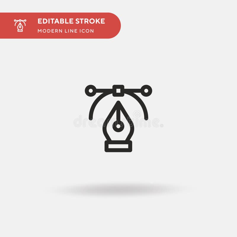 Pen Tool Simple vector icon. Illustration symbol design template for web mobile UI element. Perfect color modern pictogram on royalty free illustration