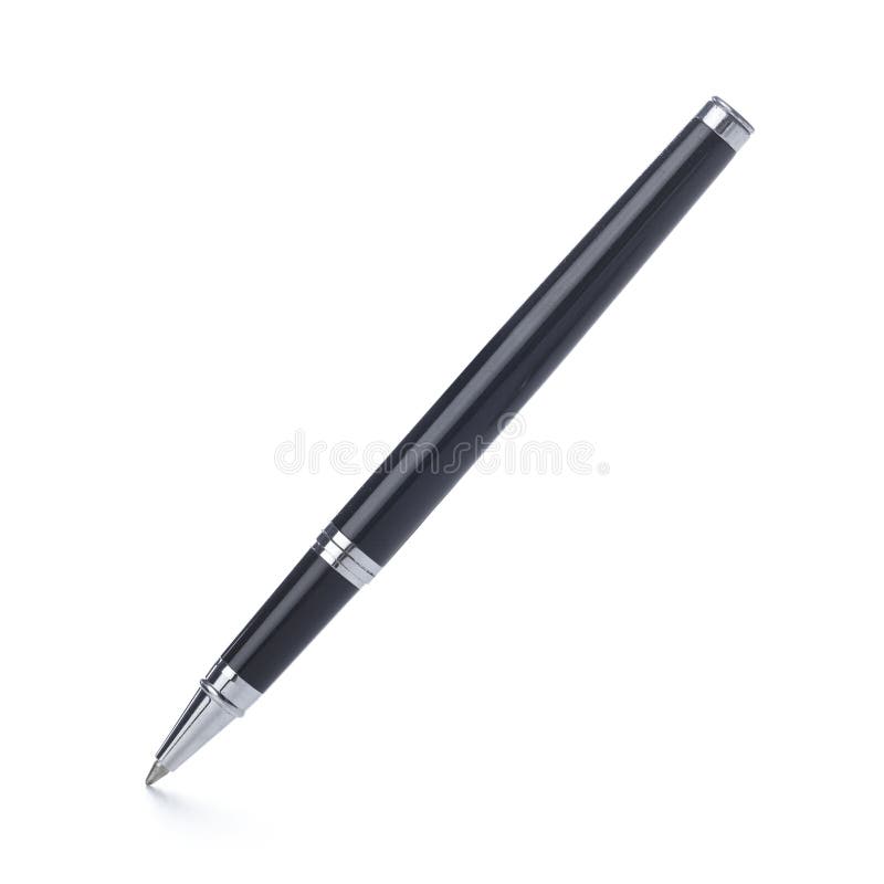 Pena de Ballpoint preta imagem de stock royalty free Pena de Ballpoint preta imagem de stock royalty free