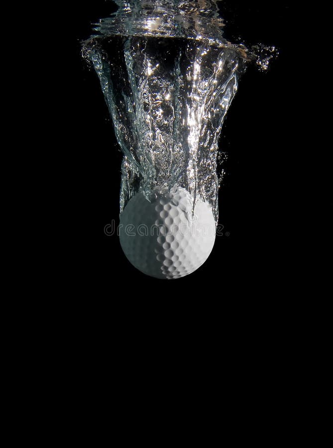 Golf Ball Splashing In Water Stock Photo Image of white, wave 7969390