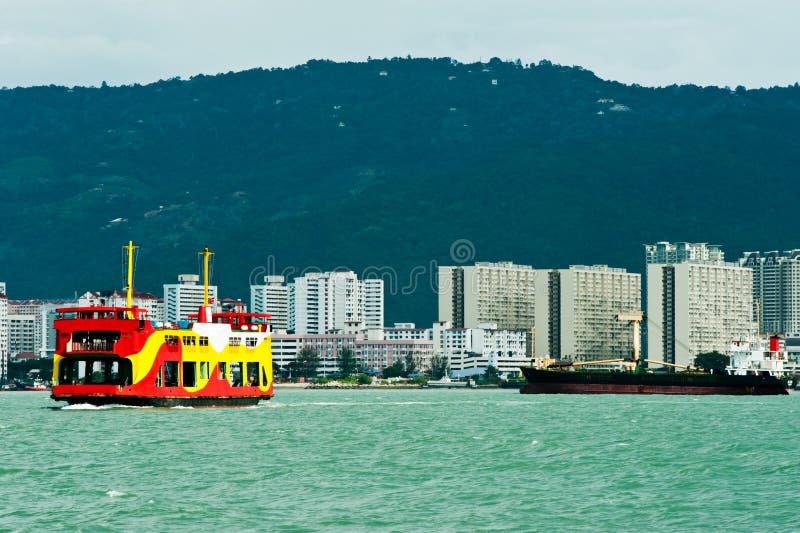 Penang Ferry Service stock photo. Image of still, sailing - 25624384