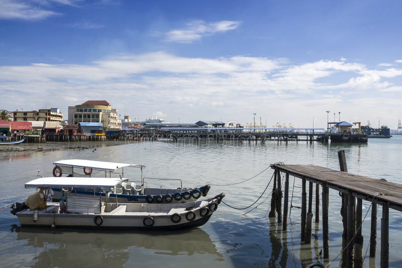 Chew Village Jetty, Penang, Malaysia Stock Image - Image of boatman