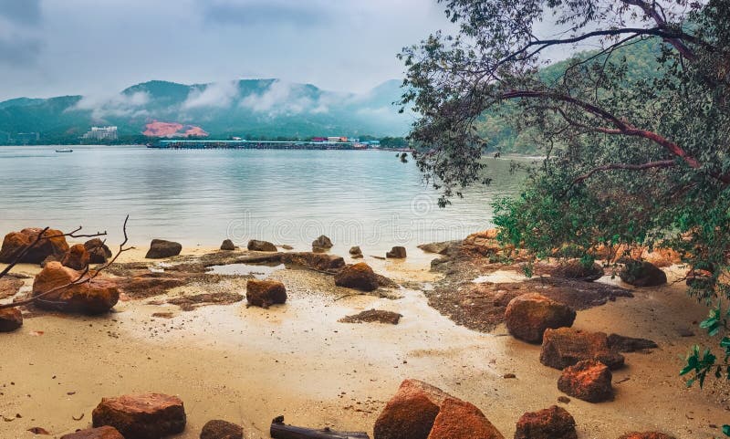 Penang National Park, Malaysia. Panorama Stock Image - Image of monsoon