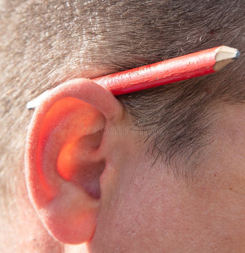 119 Man Pencil Behind Ear Stock Photos Free & RoyaltyFree Stock