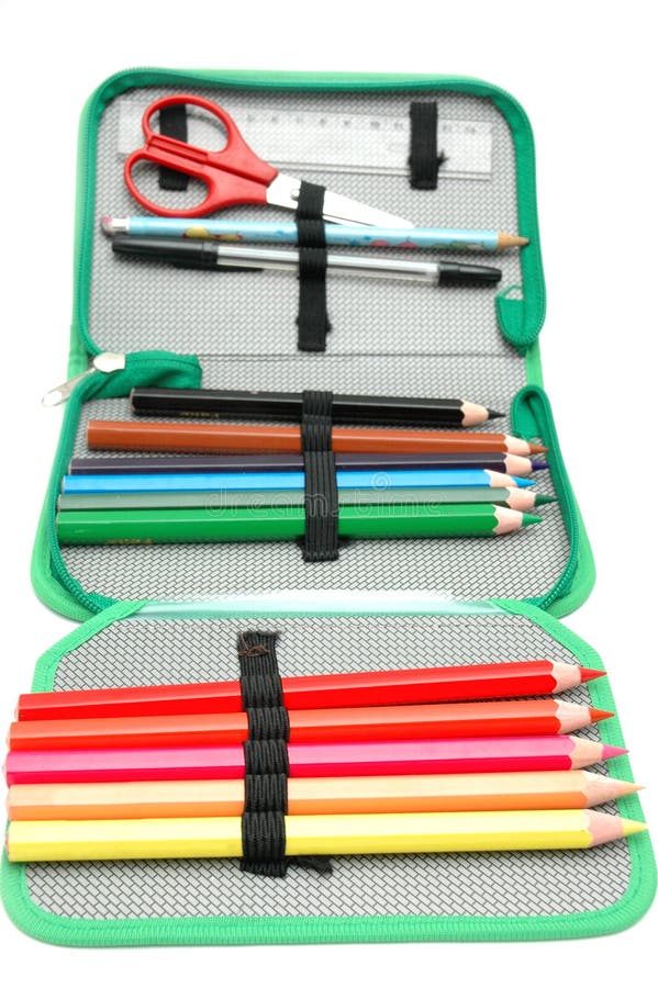 Pencil box stock image. Image of tool, instrument, colored 14069393