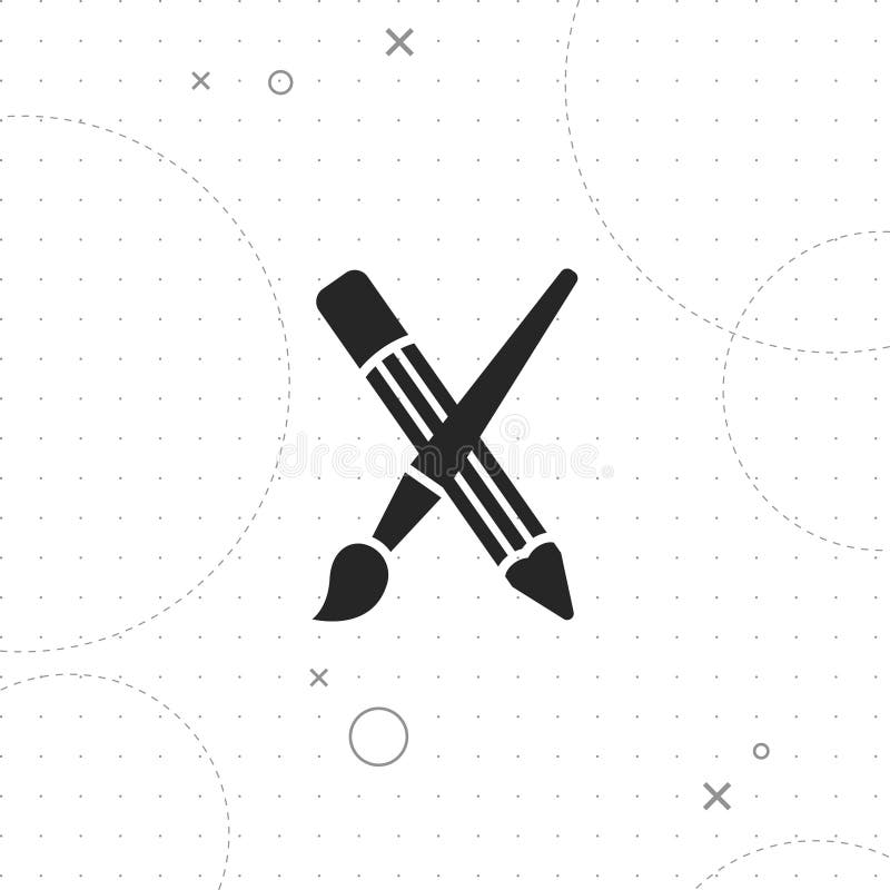 Pencil brush icon stock vector. Illustration of concept 134182444