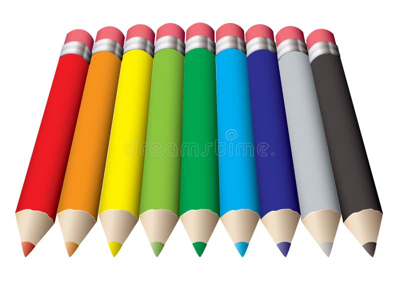 Pencil collection colored