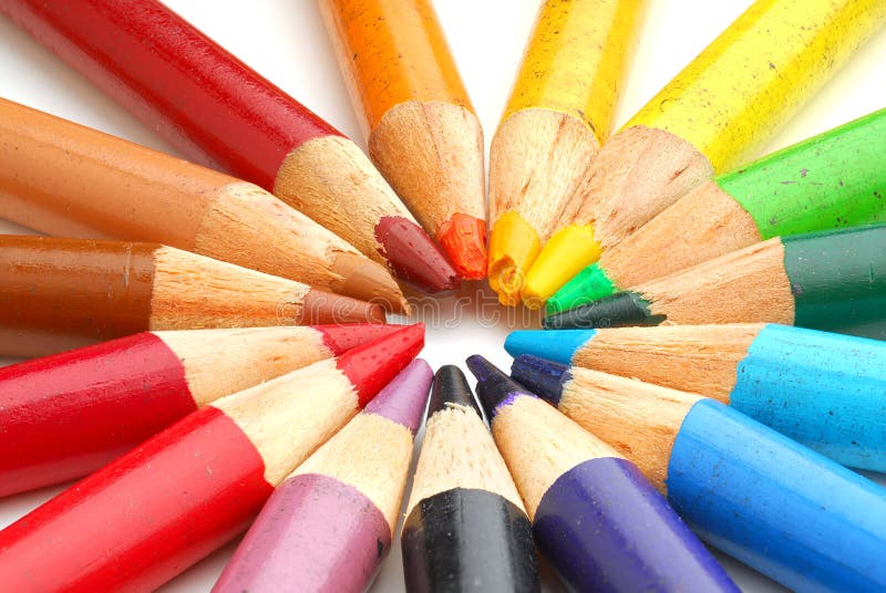 Pencil crayons stock photo Image of multiple isolated 