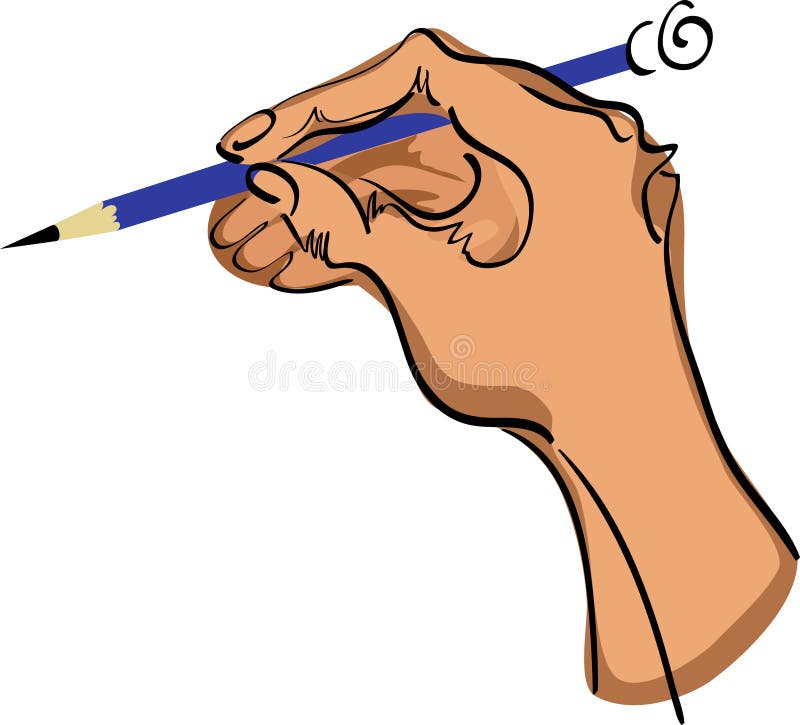 Pencil in drawing hand vector illustration
