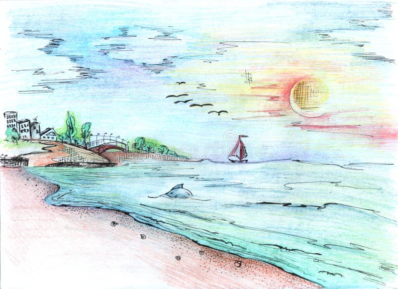 Peaceful Seascape  Art Starts