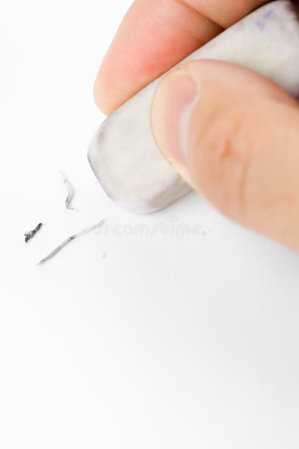 Pencil eraser royalty free stock photo