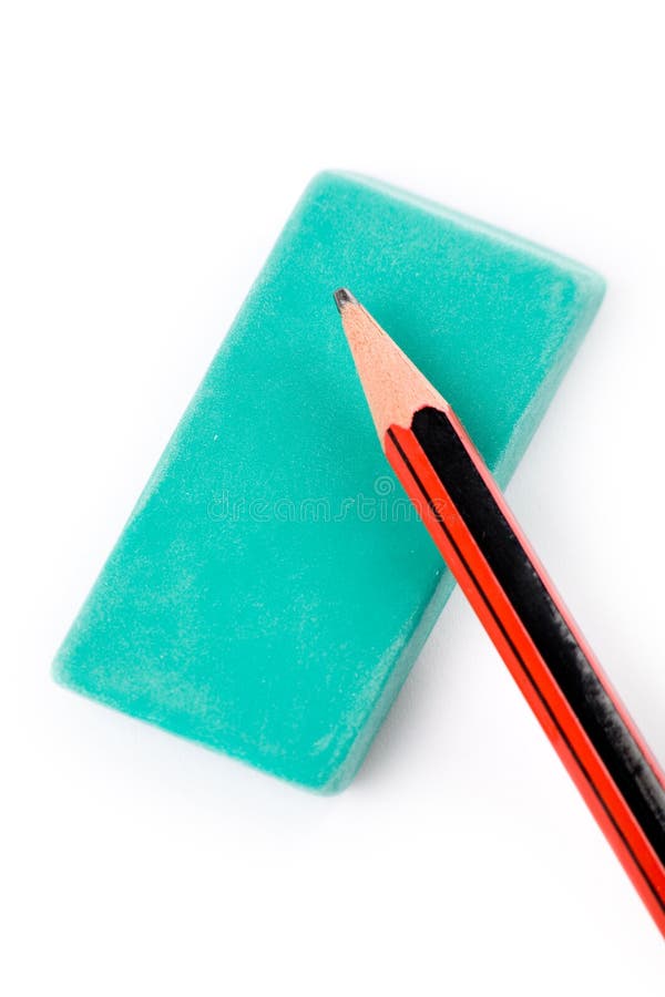 Pencil eraser royalty free stock photography