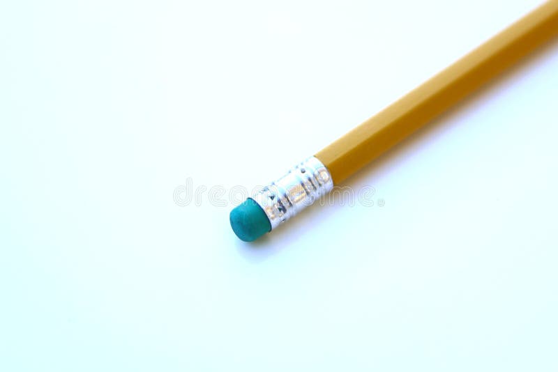 Pencil eraser isolated stock photography