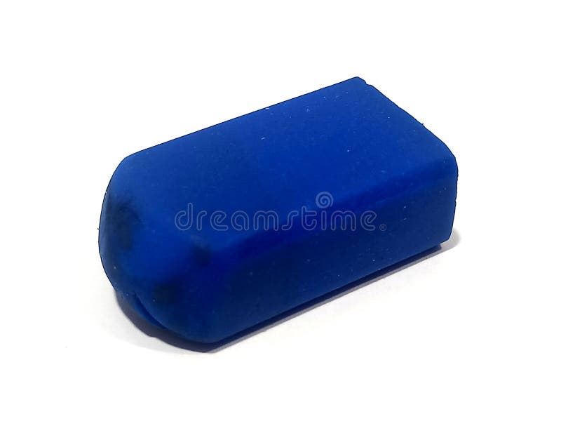 Pencil eraser isolated on white background royalty free stock photo