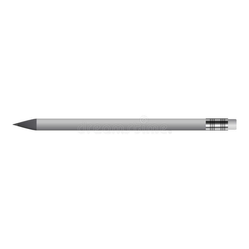 Download Pencil With Eraser Mockup, Realistic Style Stock Vector - Illustration of outline, designer ...