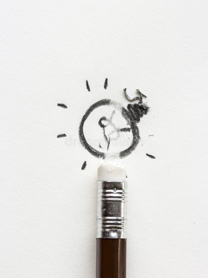 Pencil erasing a mistake stock photo. Image of supply 24311852
