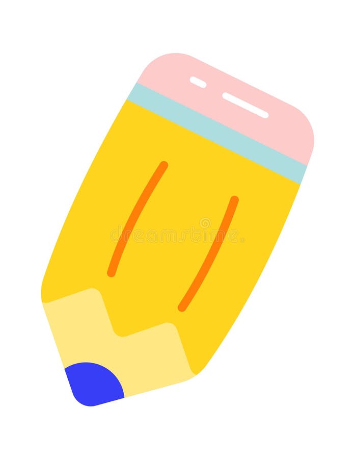 Pencil Icon. Back To School Stock Vector Illustration of white