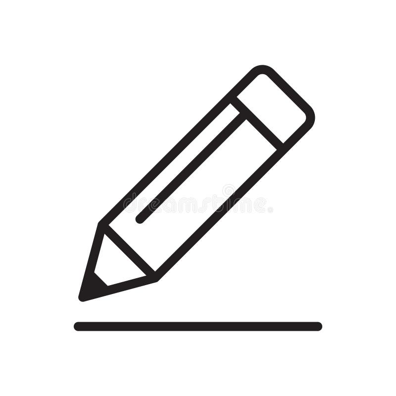 Pencil icon vector for computer, web and mobile app. Edit icon, thin line symbol vector. Edit text icon. royalty free illustration