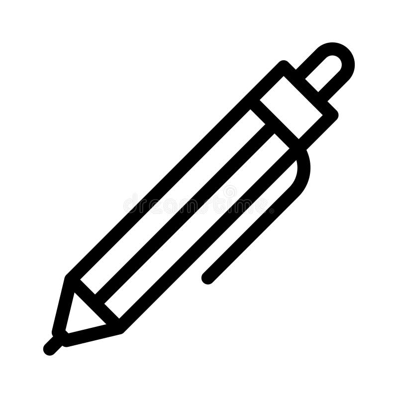 Pencil thin line vector icon vector illustration