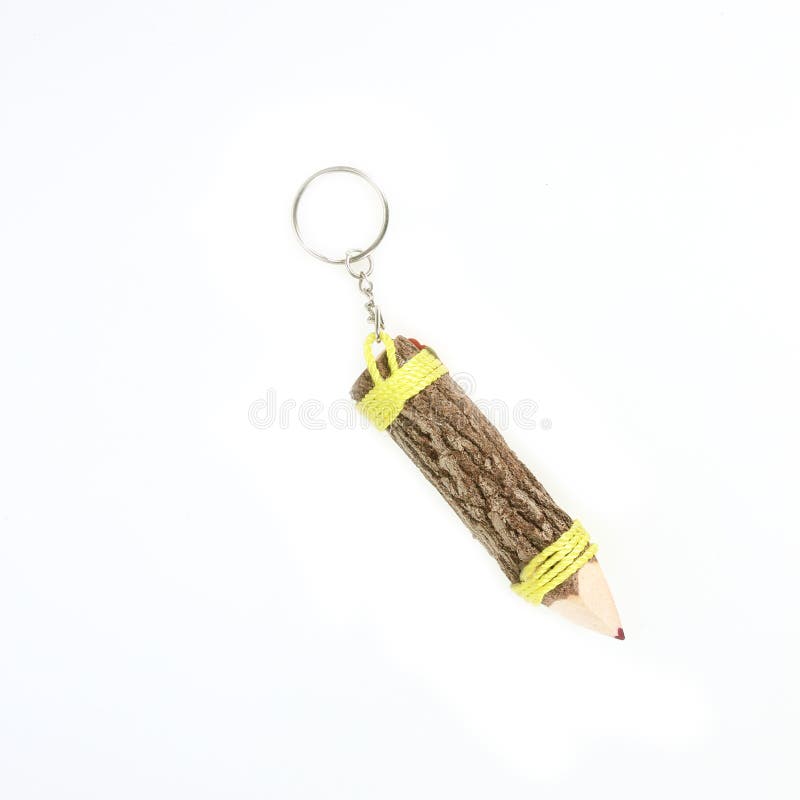 Pencil Keychain Isolated White Stock Photos - Free & Royalty-Free Stock