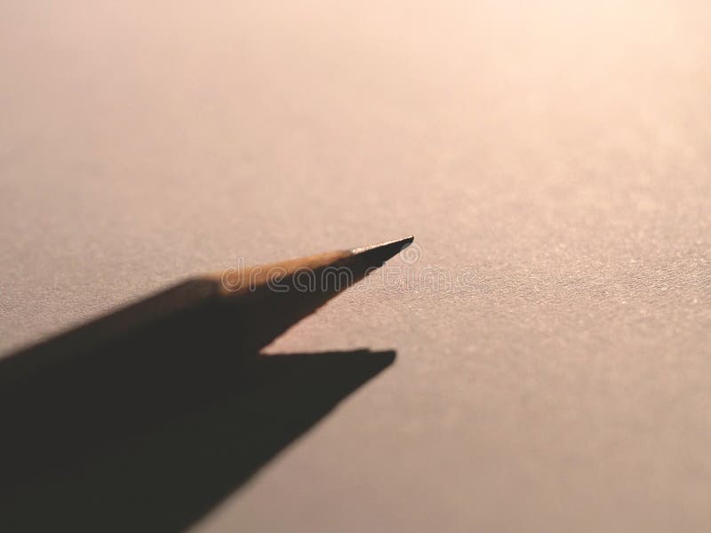 Pencil Lying on Blank Piece of Paper Stock Photo Image of notebook