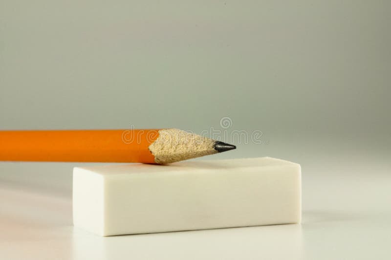 Pencil Resting on a White Eraser Stock Photo Image of drawing, lead