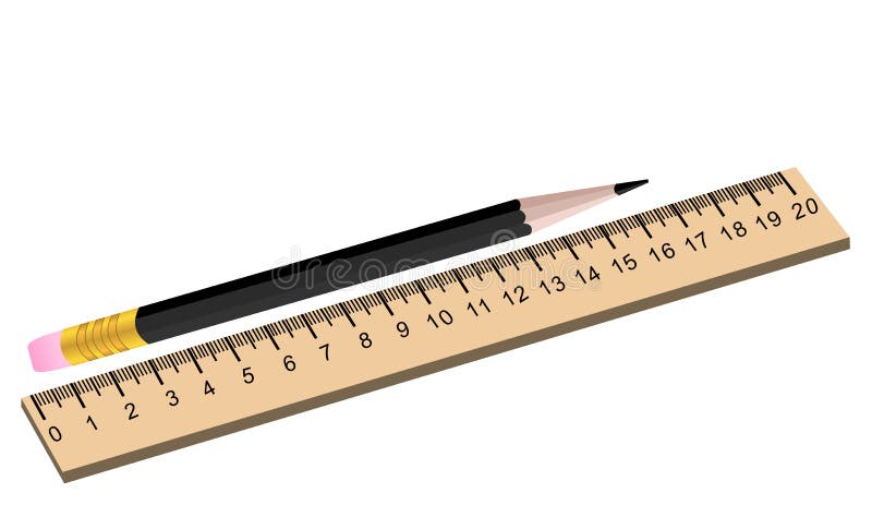 Pencil and ruler