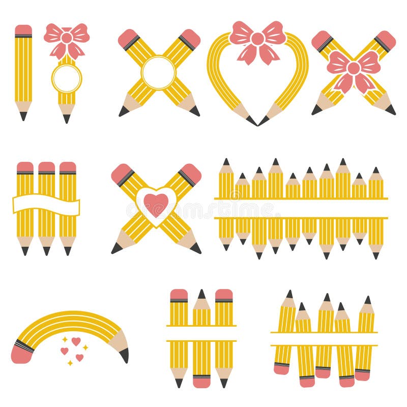 Pencil for Drawing with Eraser, Office Stationery, Black Contour Isolated  Vector in Flat Style Stock Vector - Illustration of sharpened, vector:  218778152