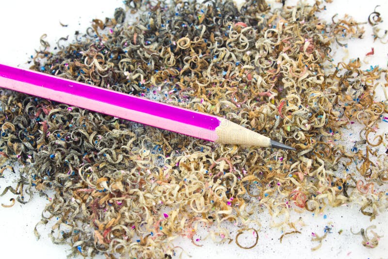 Pencil with Sharpening Shavings Stock Photo Image of business, learn