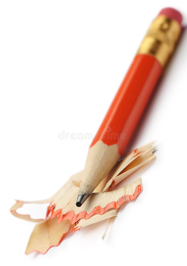 Pencil with a shaving stock image. Image of shavings 22521059
