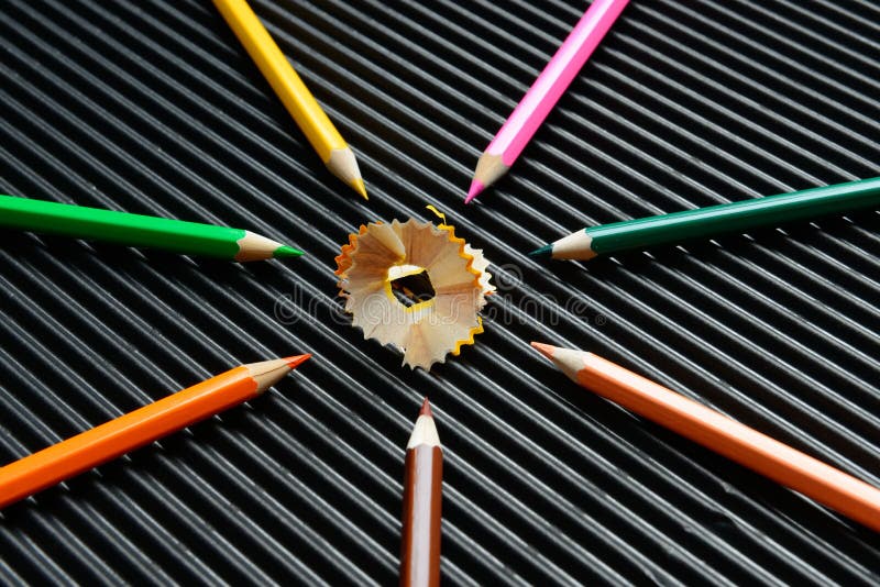 The pencil shaving stock photo. Image of pastel, brown 26505010