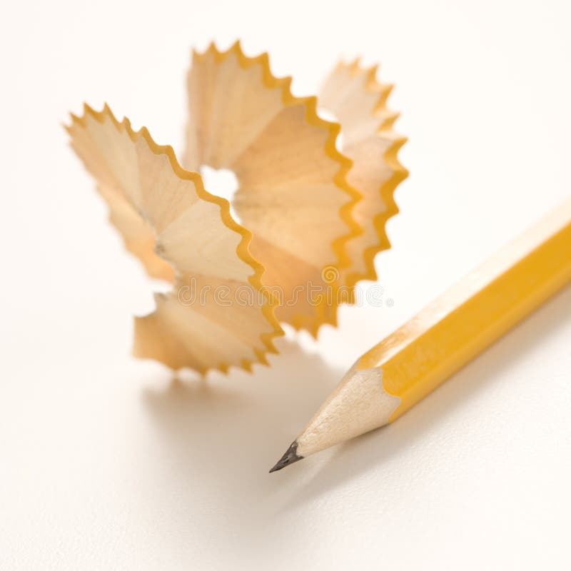 Pencil and shavings.