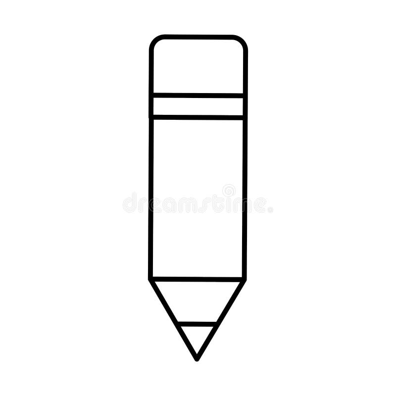 Pencil Silhouette Isolated Icon Stock Vector Illustration of modern, isolated 85628587