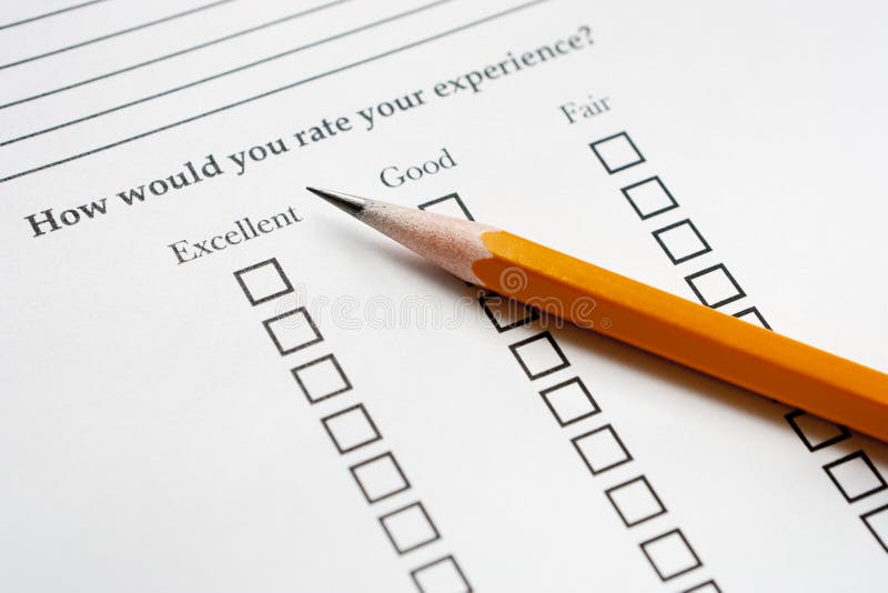 Pencil On Survey Stock Image Image Of White Check List 12297777
