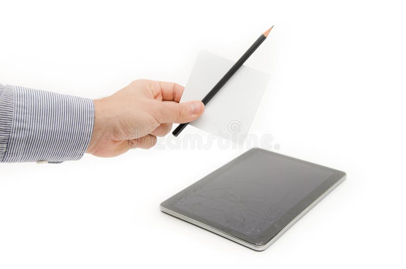  Drawing With A Pen On A Tablet Stock Photo - Image of 