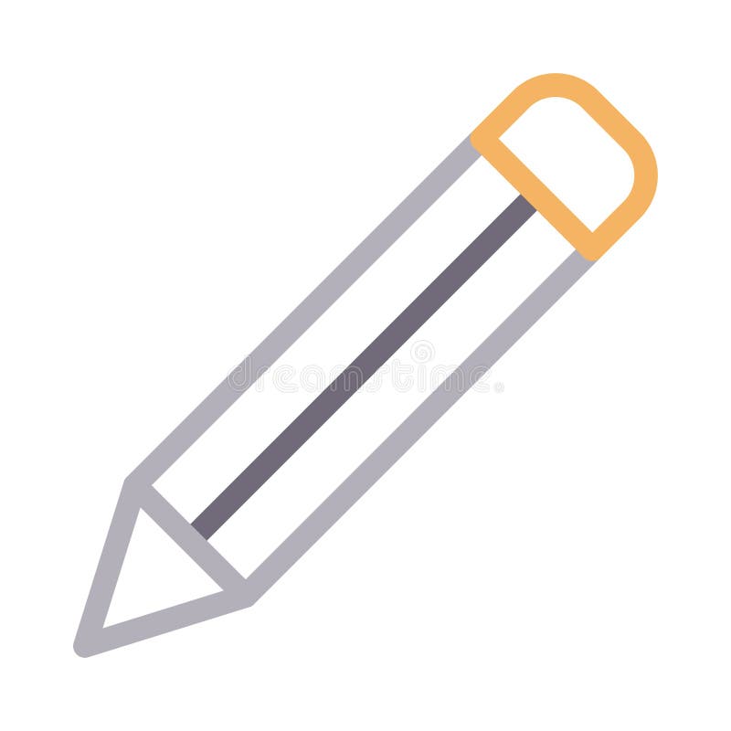 Pencil thin color line vector icon. Pencil vector icon. Elements for mobile concept and web apps. Thin line icons for website design and development, app development. Premium pack.