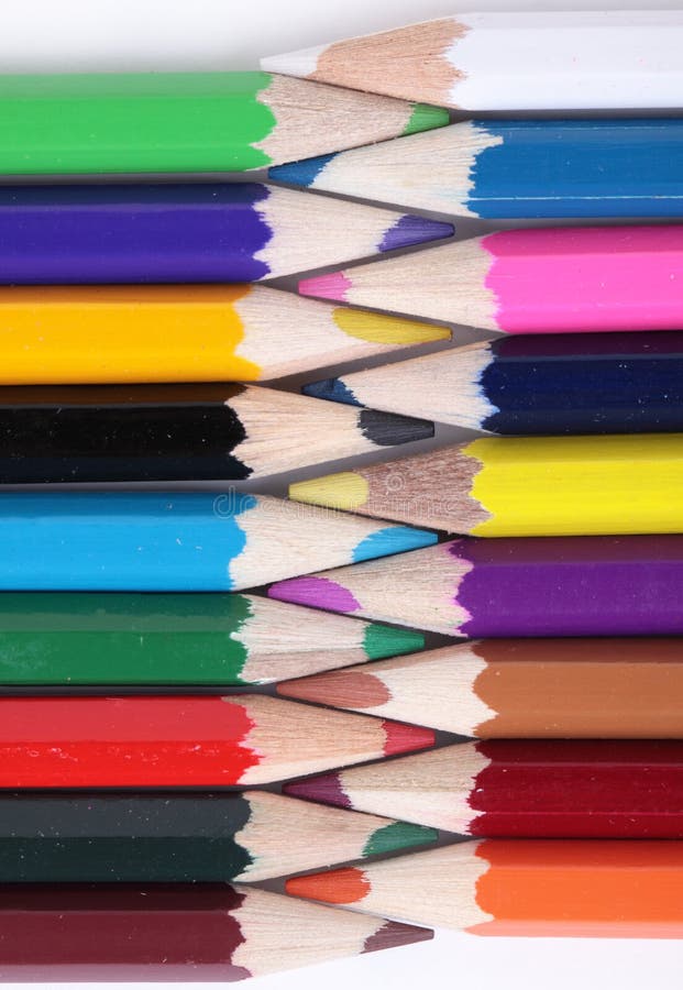 Color pencils in blue stock image. Image of navy, colors 4698373