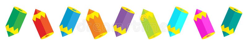 Pencils in horizontal line stock illustration Pencils in horizontal line stock illustration