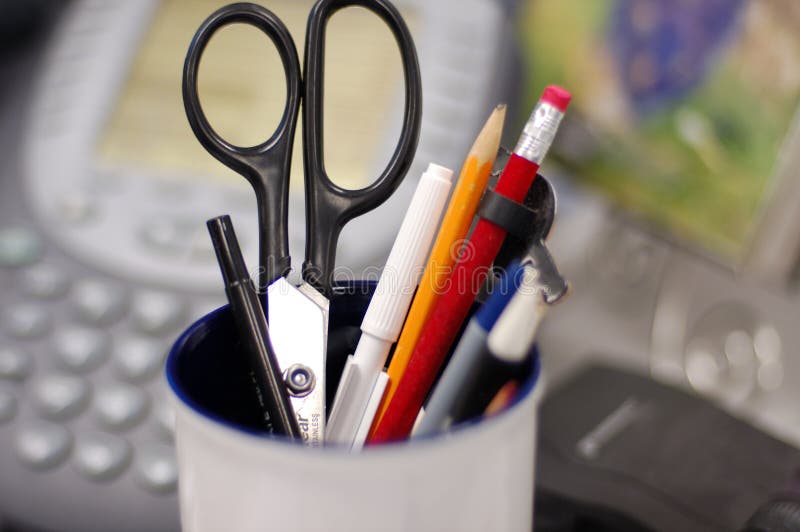 Pencils in a Jar royalty free stock image