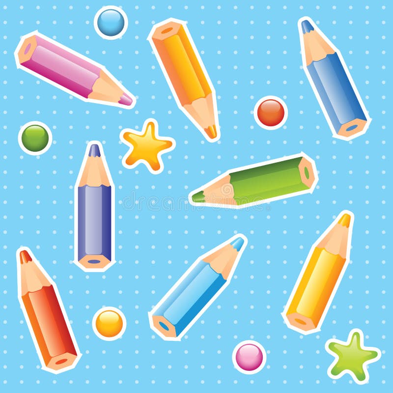 Pencils seamless pattern stock vector. Illustration of paper - 9229265