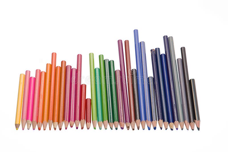 Old Pencils, Used Broken Pencil with Snapped Pencil Tip Stock Image