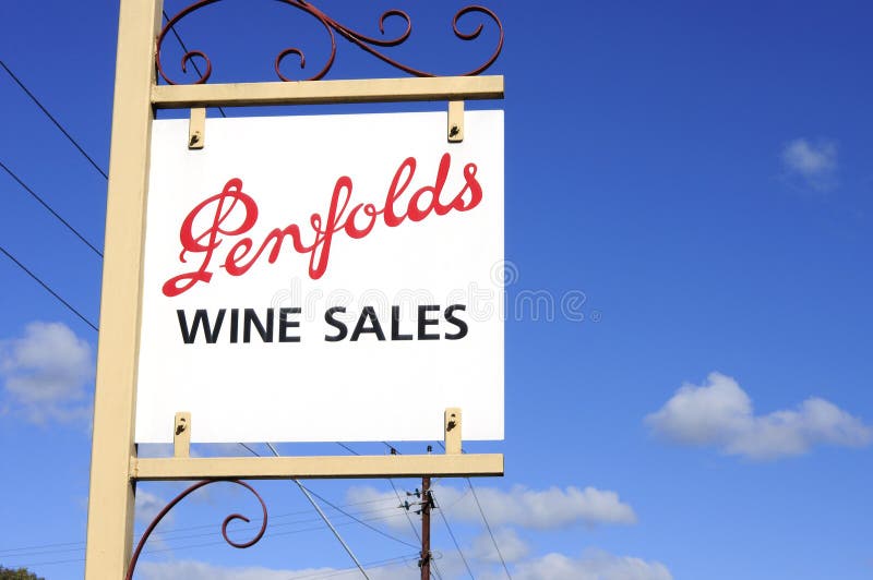 Penfolds Wines Estate wine sales and tasting sign