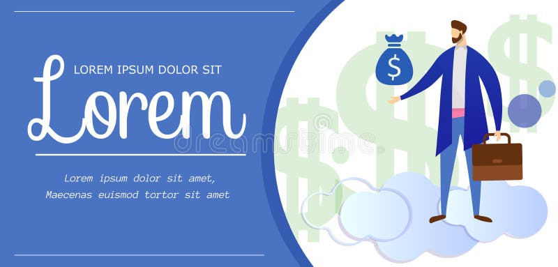 Pengar för krediteringschefCharacter Bank Office erbjudande vektor illustrationer Pengar för krediteringschefCharacter Bank Office erbjudande vektor illustrationer